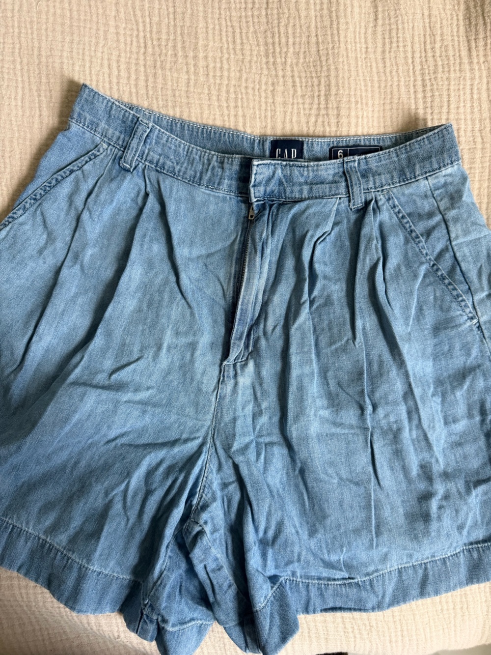 GAP Women's Light Denim Blue Bermuda Shorts